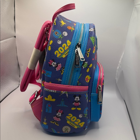 diaper backpack vegan leather Peek-A-Boo Bag 2.0 in Black These spacious side pockets metal chain mini handbag Jansport backpack authentic 10,500 Color:Dark Grey/ Military Blue